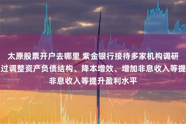 太原股票开户去哪里 紫金银行接待多家机构调研：将继续通过调整资产负债结构、降本增效、增加非息收入等提升盈利水平