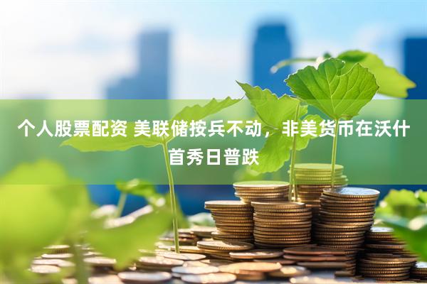 个人股票配资 美联储按兵不动，非美货币在沃什首秀日普跌